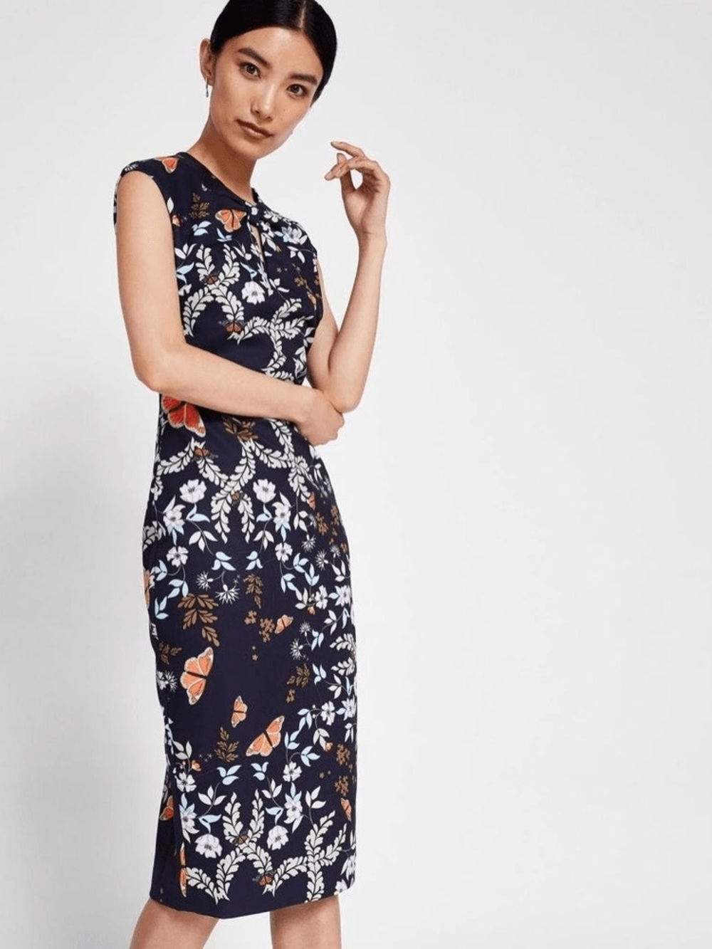 Ted Baker Kyoto Gardens Bow Neck Cocktail Drsds
